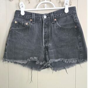 Levis Ladies Vintage Cut Off Grey Shorts Pre-Loved 501's